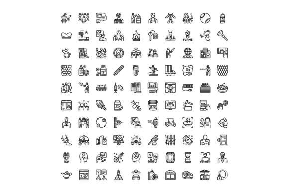 Big Collection of Diverse Outline Icon S