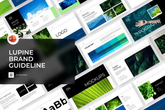 Brand Guideline Lupine PowerPoint Templ