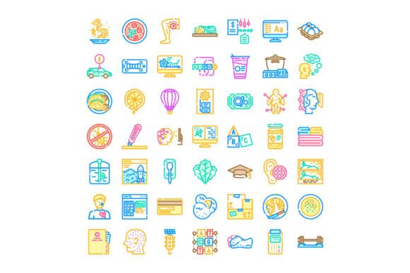 Business and Health Technology Colorful: Smart Icon Choices for Real-World Design