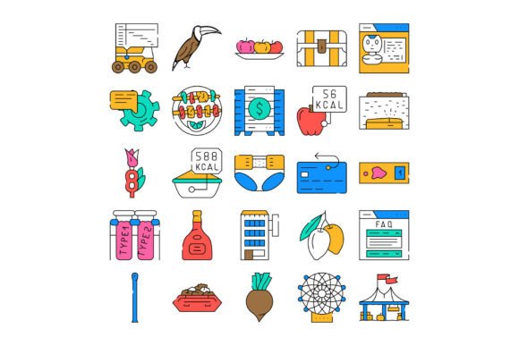 Collection of Assorted Icons Illustratin: A Practical Resource for Modern Digital Workflows