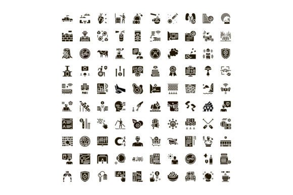 Collection of Business, Social, Health Icons