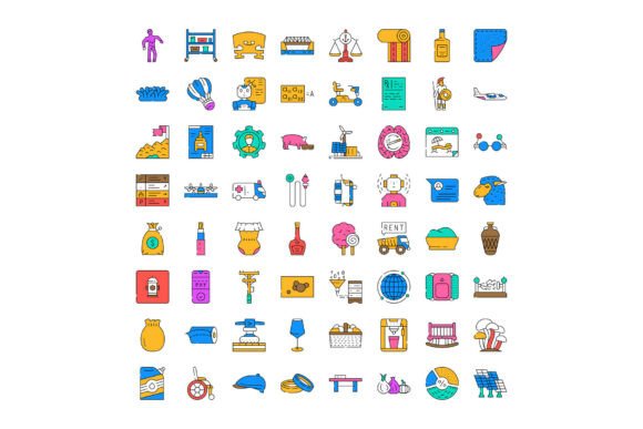 Diverse Business Technology Finance Medi Icons