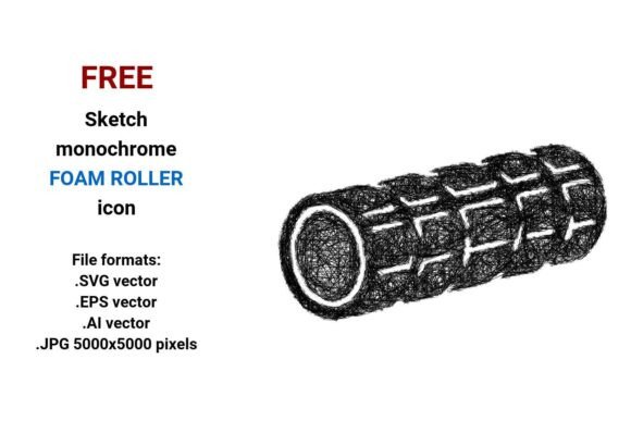 FREE Sketch Foam Roller Icon