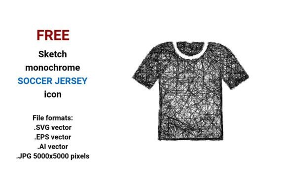 FREE Sketch Soccer Jersey Icon