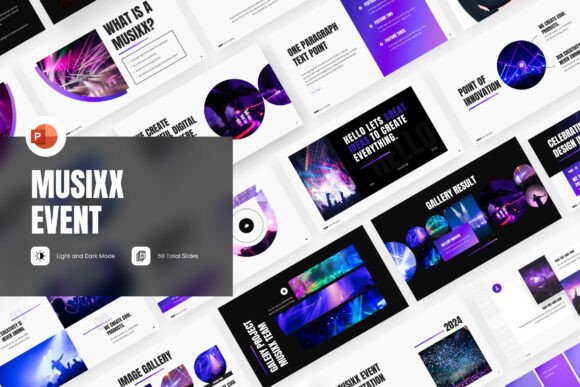 Musixx Event PowerPoint Template: A Practical Choice for Music-Focused Presentations